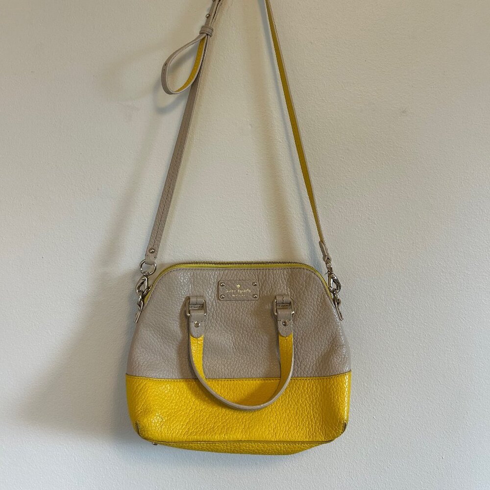 Kate Spade Yellow and Beige Leather Satchel